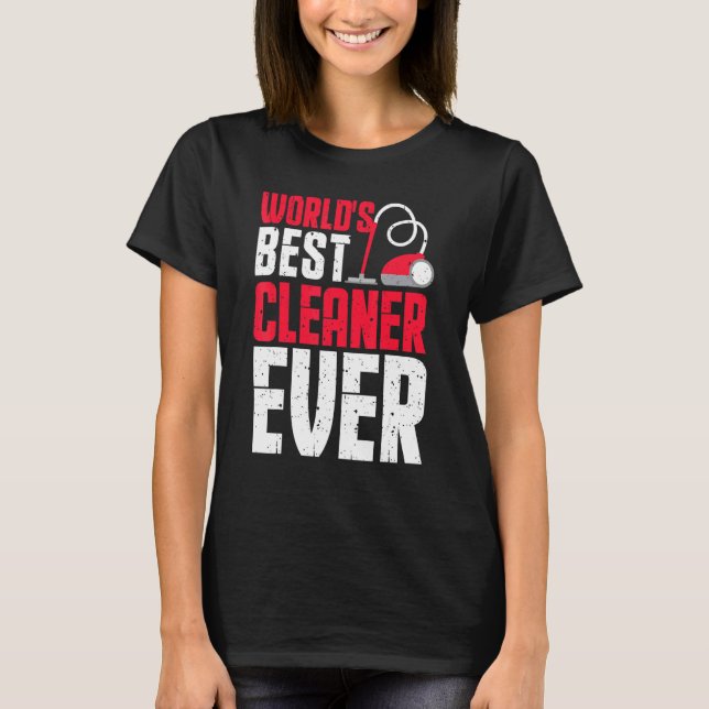 Camiseta Serviço de Trabalho Lady de Limpeza do Cleaner 1 (Frente)