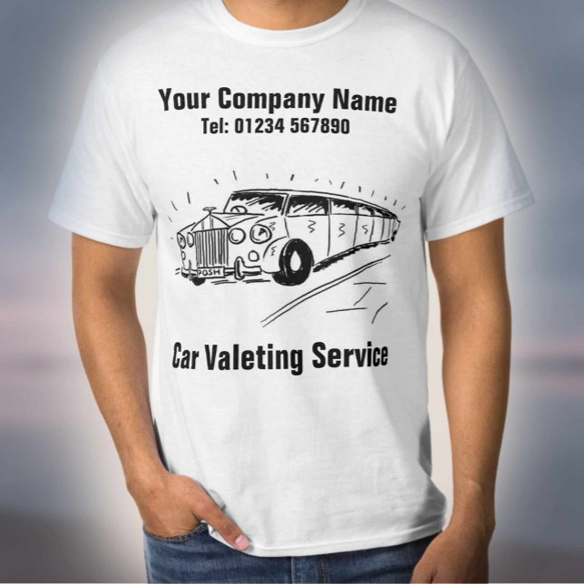 Camiseta Serviço de validação de carro - com nome e detalhe (Criador carregado)