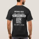 Camiseta Serviço elétrico doméstico Código QR Logotipo pers (Verso)