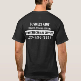 Camiseta Serviço elétrico doméstico trabalho personalizado