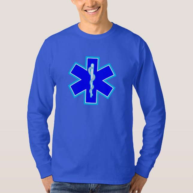Camiseta Serviço Médico de Emergência Paramédica Estrela da (Frente)