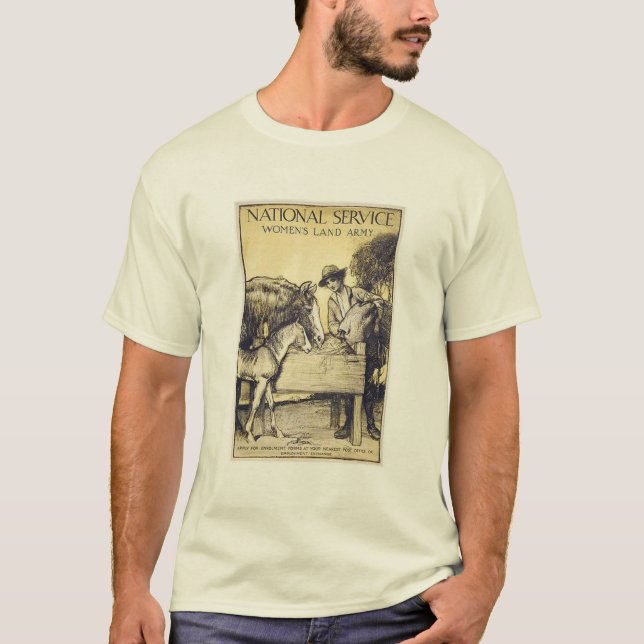 Camiseta Serviço Nacional Vintage Exército Terrestre Mulher (Frente)