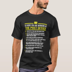Camiseta Serviço Postal Americano Shirt -10 Sinais Que Está