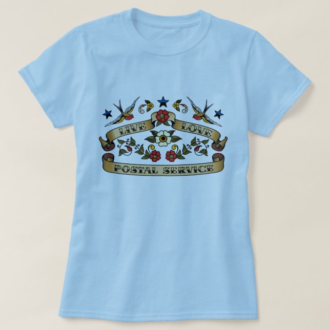 Camiseta Serviço postal do amor vivo (Frente do Design)