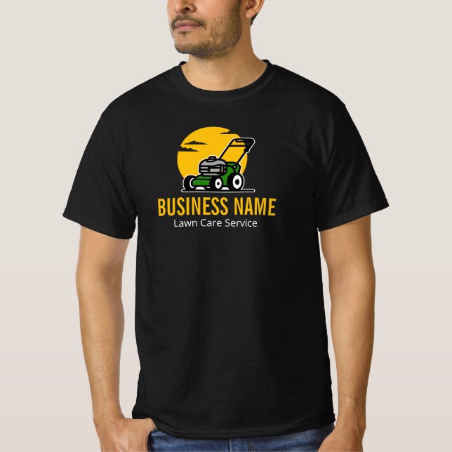 Camiseta Serviço Profissional de Corte de Grama Verde Yello (Frente)