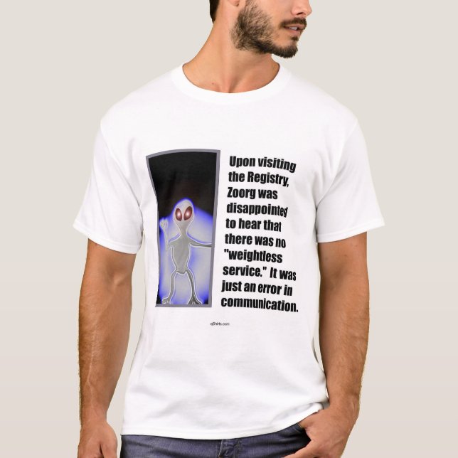 Camiseta Serviço sem peso (tema do domínio) (Frente)