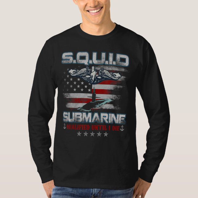 Camiseta Serviço Submarino dos EUA Submarino Submarino dos  (Frente)