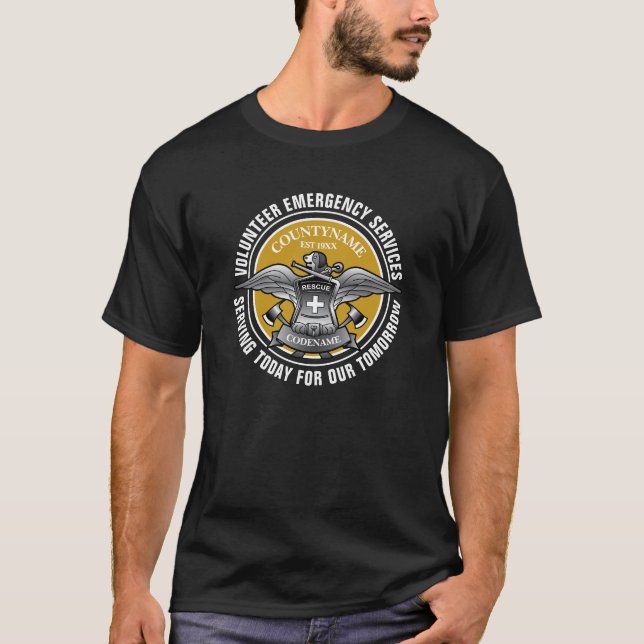 Camiseta Serviços de emergência voluntários (Frente)