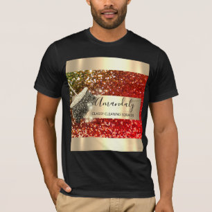 Camiseta Serviços De Limpeza Da Casa De Maid Mantendo Dour