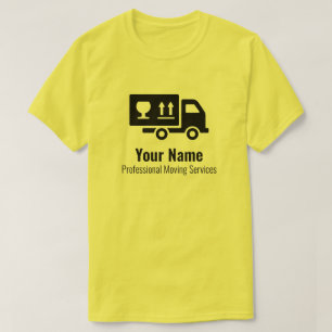 Camiseta Serviços de movimentação personalizáveis amarelo