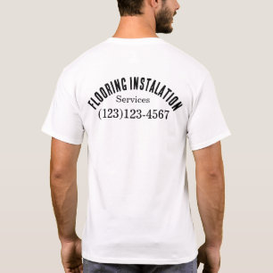 Camiseta serviços de piso uniforme editável para trabalho