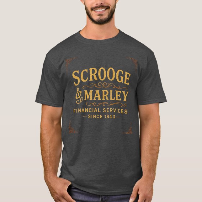 Camiseta Serviços financeiros da Scrooge & Marley (Frente)