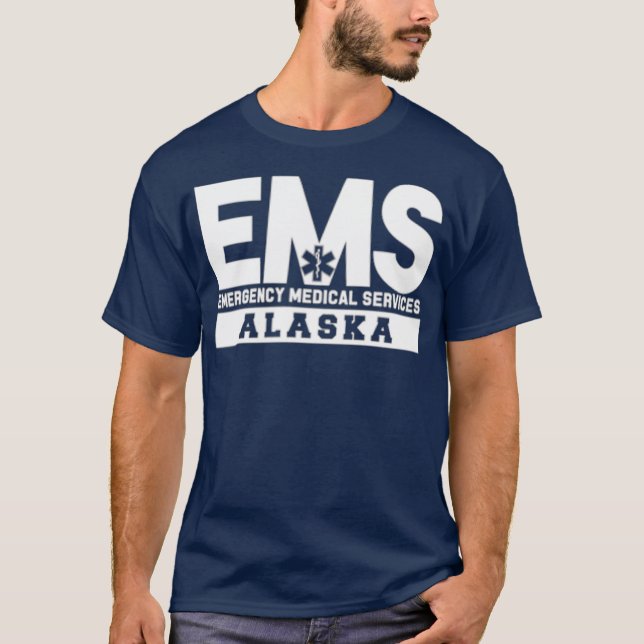 Camiseta Serviços médicos de emergência do Alaska EMS EMT T (Frente)