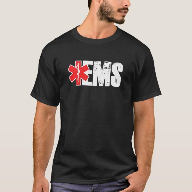 Camiseta Serviços Médicos De Emergência Ems Docto Paramédic (Frente)