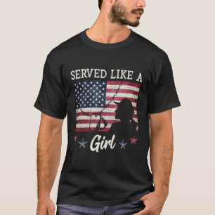 Camiseta Servida Como Um Presente Para Veteranos Femininos