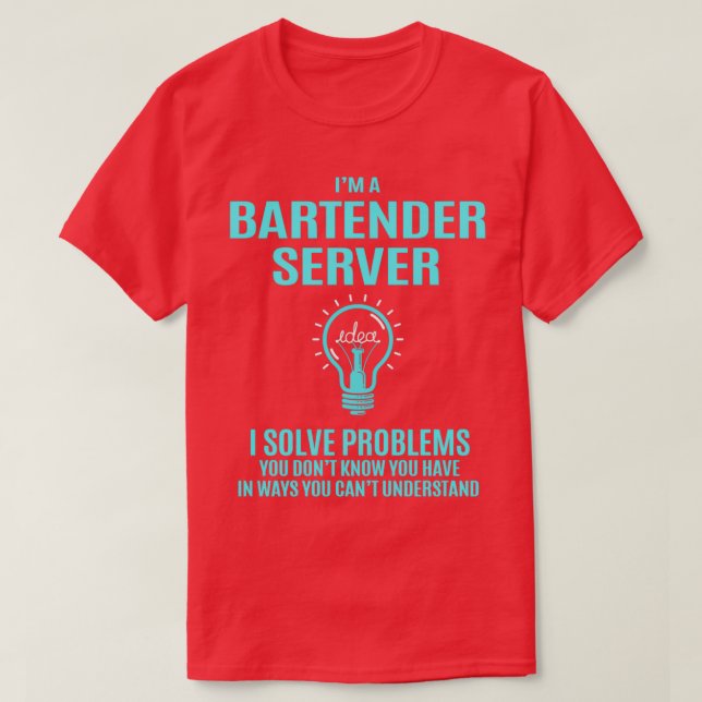 Camiseta Servidor Bartender Servidor Bartender I Resolve Pr (Frente do Design)