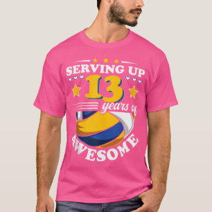 Camiseta Servindo 13 Anos De 13 De Voleibol Incrível