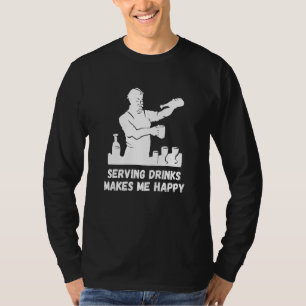 Camiseta Servindo Drinks Barman Feliz Mixologista Embriagad