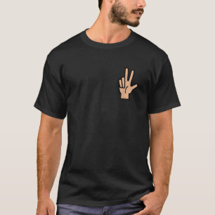 Camiseta Sérvio saudando Srpski Pozdrav Três dedos Orth