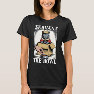 Camiseta Servo A Tigela Gato na Caixa Tigela de Comida Gato