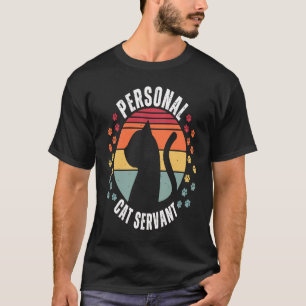 Camiseta Servo Pessoal de Gato Gato Proprietários de Gato