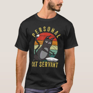 Camiseta Servo Pessoal de Gato Mãe de gato pai de gato