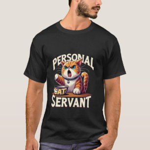 Camiseta Servo Pessoal de Gato Presente de Gato Preto Diver