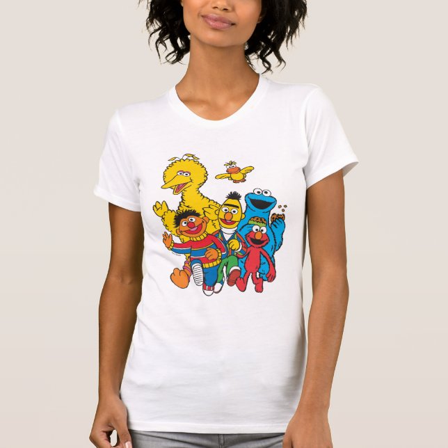 Camiseta Sesame Street 2 do vintage 123 (Frente)