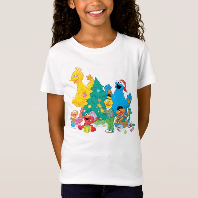 Camiseta Sesame Street | Amigos de Natal (Frente)