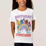 Camiseta Sesame Street Birthday Unicorn<br><div class="desc">Celebre o aniversário do seu filho com esta camisa super fofa de "Aniversário Unicórnio" com todos os seus Carateres de Sésamo favoritos vestidos de unicórnios!</div>