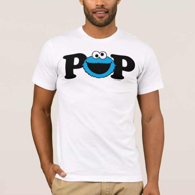 Camiseta Sesame Street Cookie Monster - Aniversário Pop (Frente)