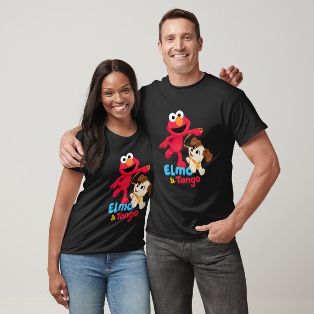 Camiseta Sesame Street | Elmo e Tango Correndo (Unissex)