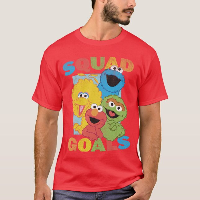 Camiseta Sesame Street Squad Goals vintage (Frente)