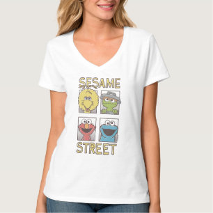 Camiseta Sesame StreetVintage Caractere Comic 2