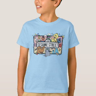 Camiseta Sésamo Sésamo Sésamo Pals Doodle Sign