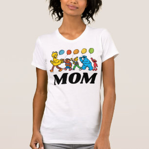 Camiseta Sésamo Street Pals   Balões de Aniversário - Mãe