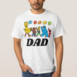 Camiseta Sésamo Street Pals   Balões de Aniversário - Pai T