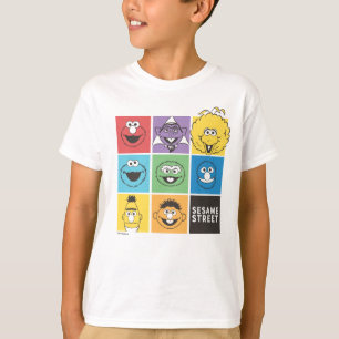 Camiseta Sésamo Street Pals   Blocos de cores