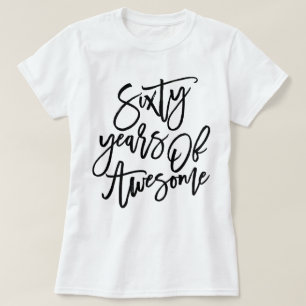 Camiseta Sessenta anos de roteiro preto impressionante