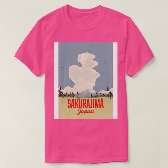 Camiseta Sessões de Sakurajima no Japão (Frente do Design)