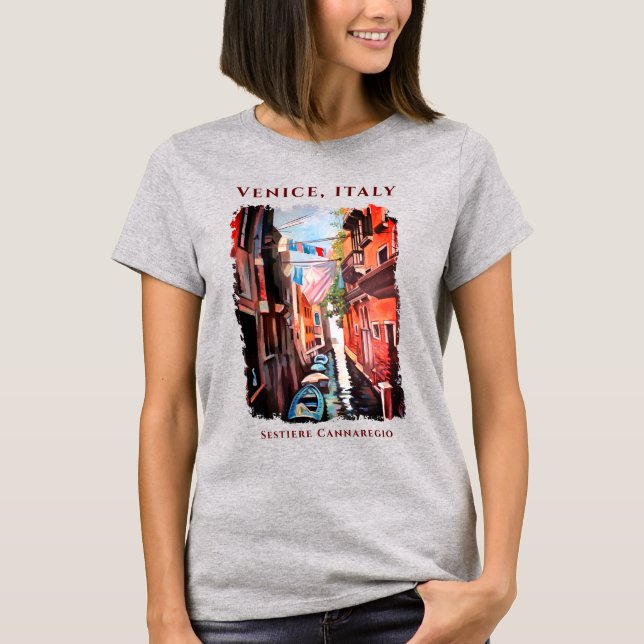 Camiseta Sestiere Cannaregio | Veneza, Itália T-Shirt (Frente)