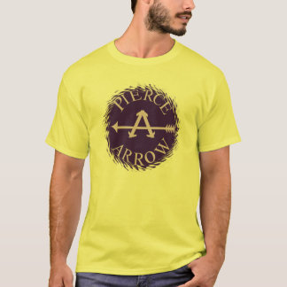 Camiseta Seta americana clássica de Pierce do logotipo do
