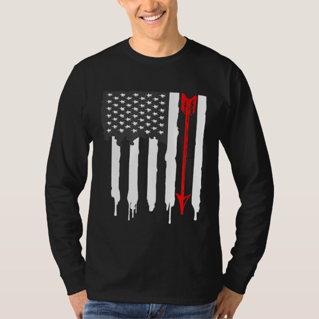 Camiseta Seta de Arco de Bandeira Americano (Frente)