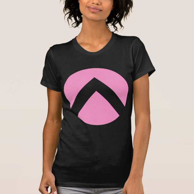 Camiseta Seta de Chevron Circular (Frente)