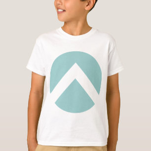 Camiseta Seta de Chevron do círculo
