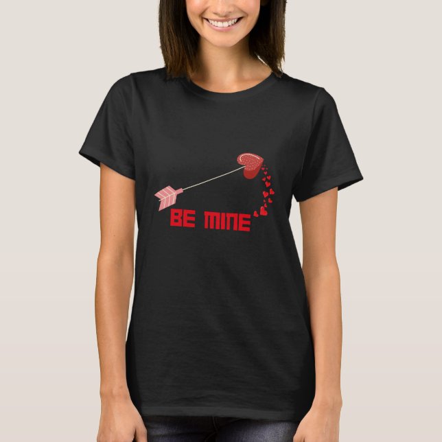 Camiseta Seta De Coração Cupido Seja Minha (Frente)