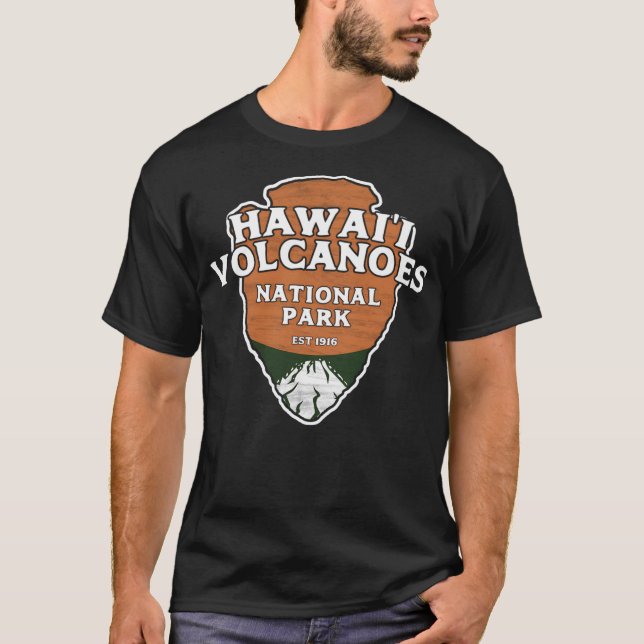 Camiseta Seta de Estilo Clássico do Parque Nacional dos Vul (Frente)