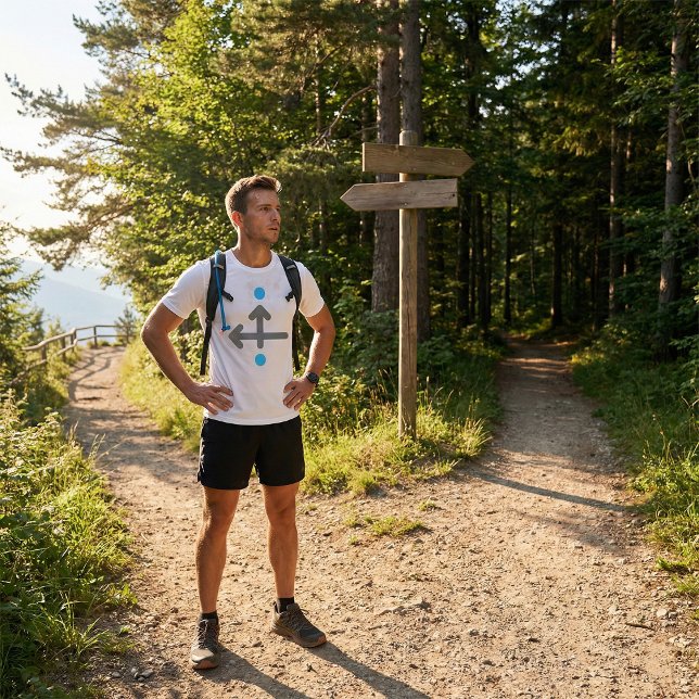 Camiseta Seta Direcional Moderna e Geométrica Minimalista (Criador carregado)