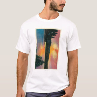 Camiseta Seta do lago na seta de SunsetLake, CA