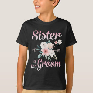 Camiseta Seta Flor Feliz Irmã Da Noiva Husba